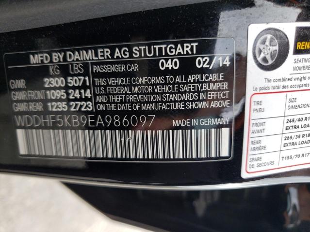 Photo 10 from auction – 2014 MERCEDES-BENZ E SERIES with VIN WDDHF5KB9EA986097