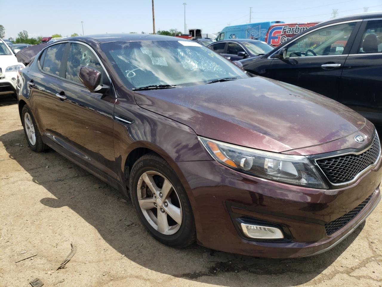 KIA OPTIMA LX 2015 with VIN 5XXGM4A79FG394319 - Photo from auction