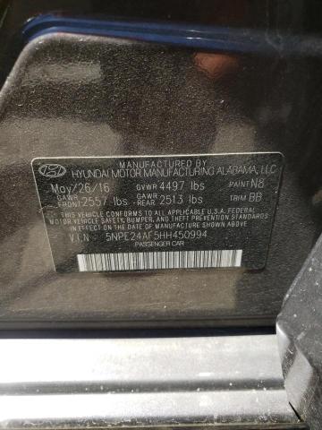 Photo 10 from auction – 2017 HYUNDAI SONATA SE with VIN 5NPE24AF5HH450994