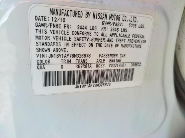 Photo 10 from auction – 2011 INFINITI M37 with VIN JN1BY1AP7BM326878