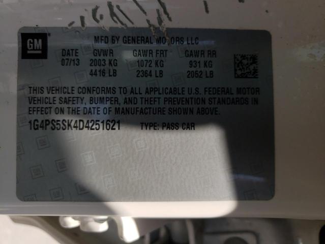 Photo 10 from auction – 2013 BUICK VERANO with VIN 1G4PS5SK4D4251621