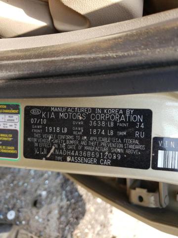 Photo 10 from auction – 2011 KIA RIO BASE with VIN KNADH4A36B6912039