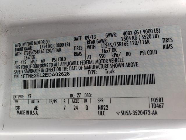 Photo 10 from auction – 2014 FORD ECONOLINE with VIN 1FTNE2EL2EDA02628