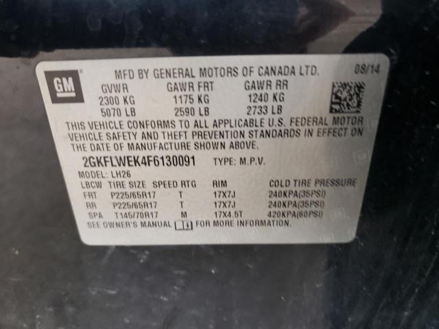Photo 10 from auction – 2015 GMC TERRAIN SL with VIN 2GKFLWEK4F6130091