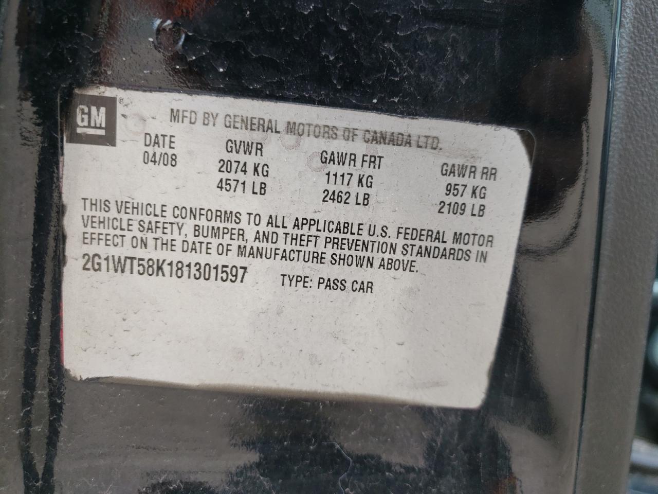 Photo 10 from auction – 2014 CHEVROLET IMPALA LIM with VIN 2G1WC5E30E1104770