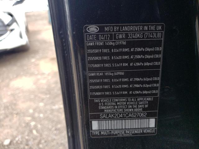 Photo 10 from auction – 2012 LAND ROVER LR4 HSE LU with VIN SALAK2D41CA627062