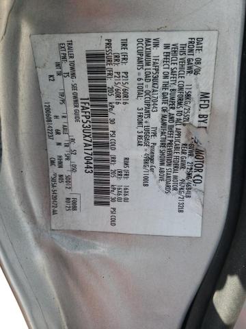 Photo 9 from auction – 2007 FORD TAURUS SE with VIN 1FAFP53UX7A170443