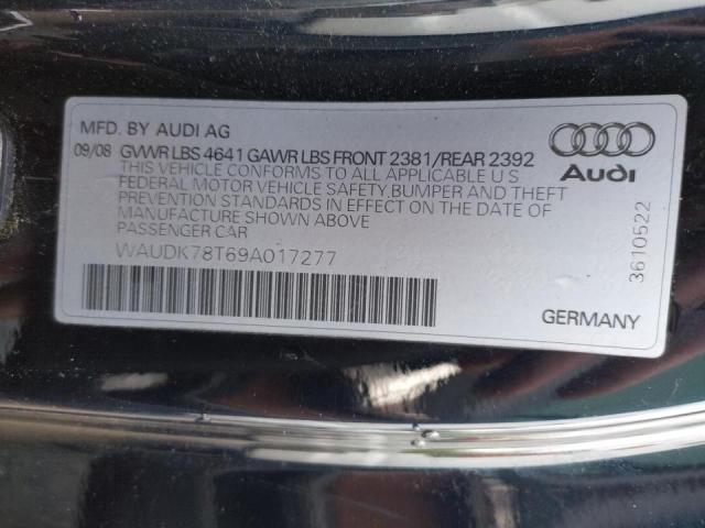 Photo 10 from auction – 2009 AUDI A5 QUATTRO with VIN WAUDK78T69A017277
