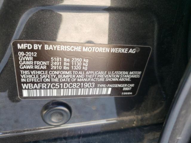 Photo 10 from auction – 2013 BMW 535 I with VIN WBAFR7C51DC821903