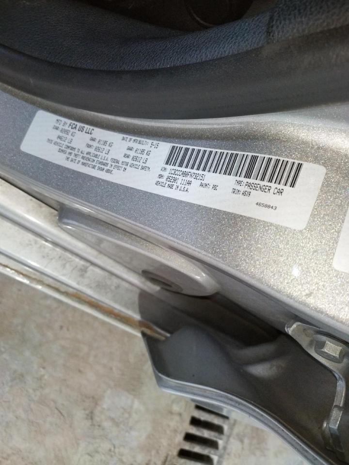 Photo 10 from auction – 2015 CHRYSLER 200 LIMITE with VIN 1C3CCCAB0FN732151