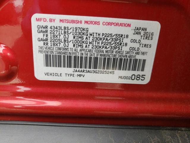 Photo 10 from auction – 2016 MITSUBISHI OUTLANDER with VIN JA4AR3AU3GZ025245