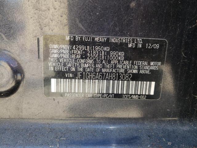 Photo 10 from auction – 2010 SUBARU IMPREZA 2. with VIN JF1GH6A67AH813082