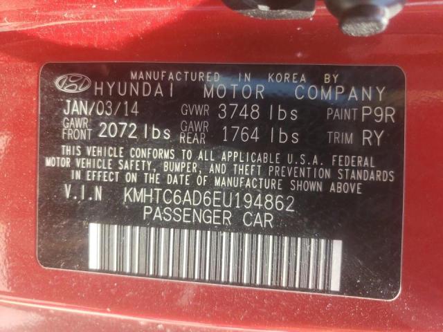 Photo 10 from auction – 2014 HYUNDAI VELOSTER with VIN KMHTC6AD6EU194862