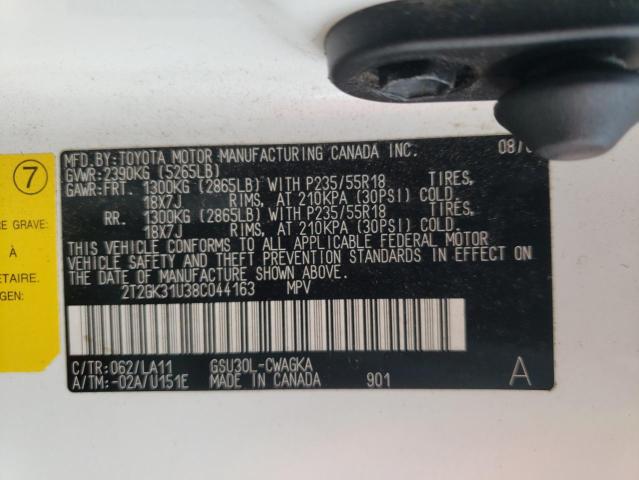 Photo 10 from auction – 2008 LEXUS RX 350 with VIN 2T2GK31U38C044163