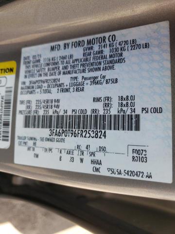 Photo 10 from auction – 2015 FORD FUSION with VIN 3FA6P0T96FR253824