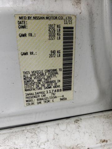 Photo 10 from auction – 2016 NISSAN ALTIMA 2.5 with VIN 1N4AL3AP4GC117488