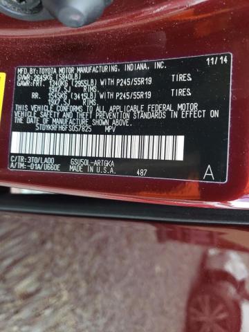 Photo 10 from auction – 2015 TOYOTA HIGHLANDER with VIN 5TDYKRFH6FS057825