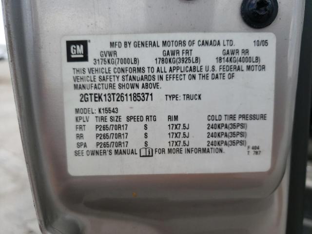 Photo 10 from auction – 2006 GMC NEW SIERRA with VIN 2GTEK13T261185371