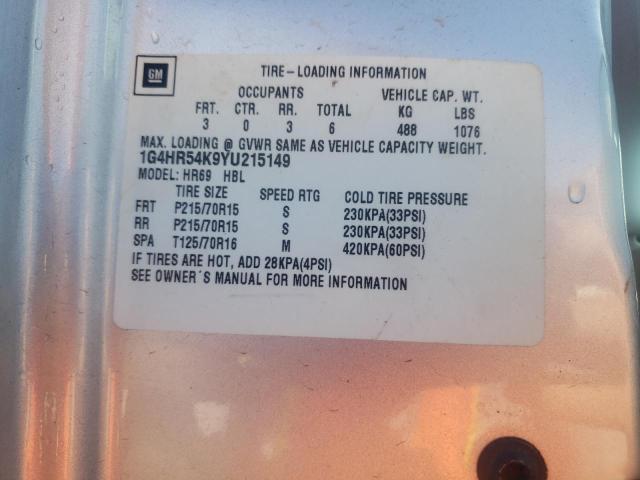 Photo 10 from auction – 2000 BUICK LESABRE LI with VIN 1G4HR54K9YU215149