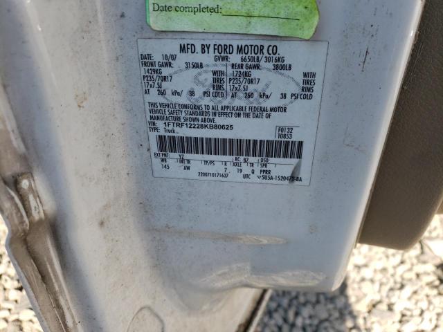 Photo 10 from auction – 2008 FORD F150 with VIN 1FTRF12228KB80625