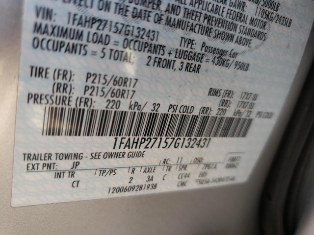 Photo 10 from auction – 2007 FORD FIVE HUNDR with VIN 1FAHP27157G132431