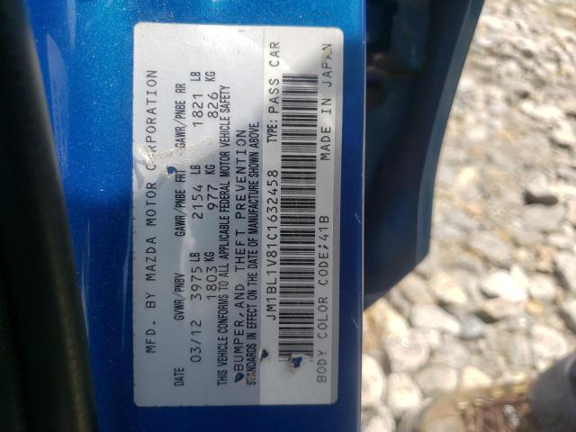Photo 1 from auction – 2012 MAZDA 3 I with VIN JM1BL1V81C1632458