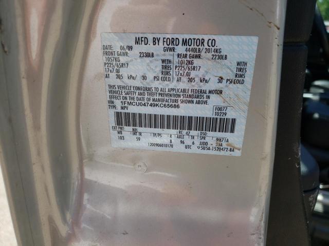 Photo 10 from auction – 2009 FORD ESCAPE LIM with VIN 1FMCU04749KC65686