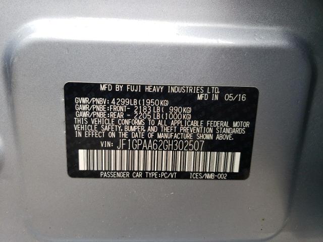 Photo 10 from auction – 2016 SUBARU IMPREZA with VIN JF1GPAA62GH302507