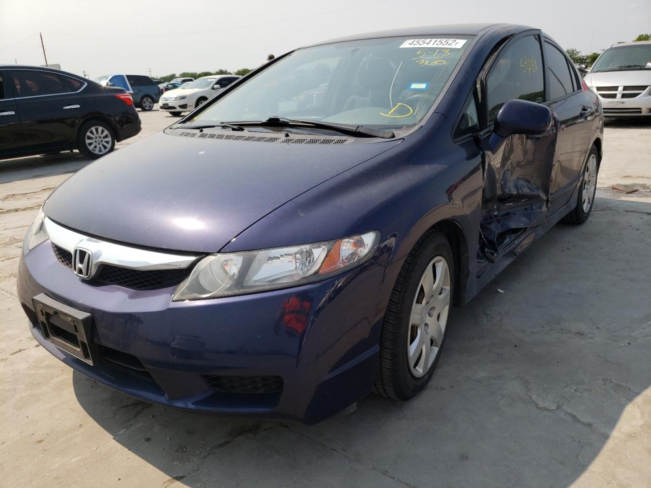 Photo 2 from auction – 2010 HONDA CIVIC LX with VIN 2HGFA1F53AH580004