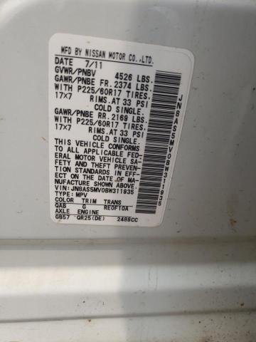 Photo 10 from auction – 2011 NISSAN ROGUE S with VIN JN8AS5MV0BW311935