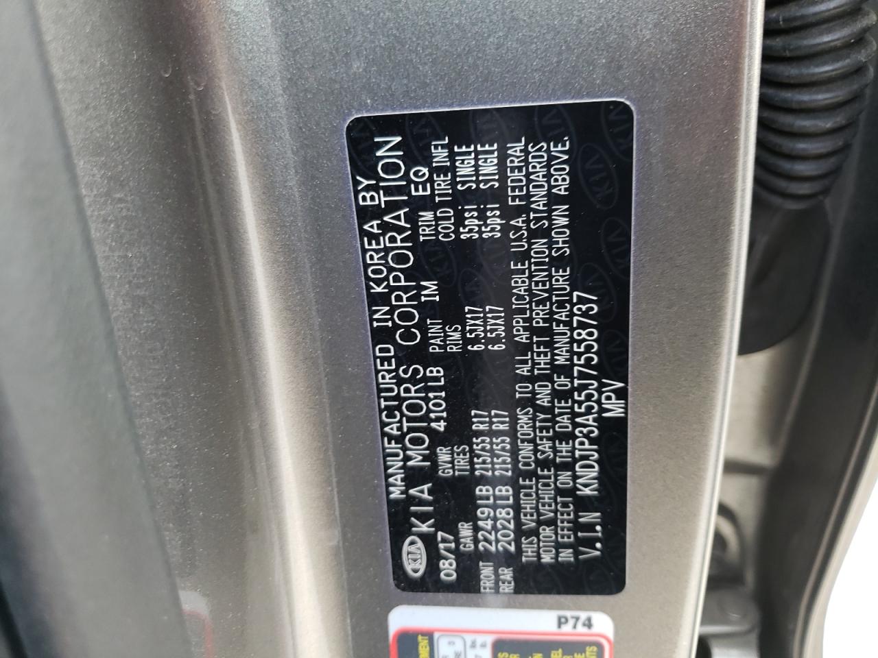 Photo 10 from auction – 2018 KIA SOUL + with VIN KNDJP3A55J7558737