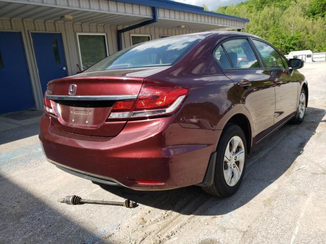 Photo 4 from auction – 2014 HONDA CIVIC LX with VIN 19XFB2F58EE039033