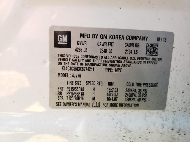 Photo 10 from auction – 2019 BUICK ENCORE ESS with VIN KL4CJCSM3KB774241