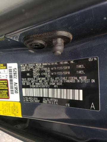 Photo 10 from auction – 2014 TOYOTA SIENNA XLE with VIN 5TDDK3DC4ES087973