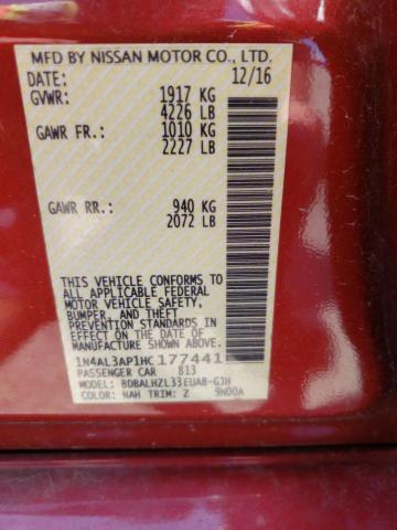 Photo 10 from auction – 2017 NISSAN ALTIMA 2.5 with VIN 1N4AL3AP1HC177441