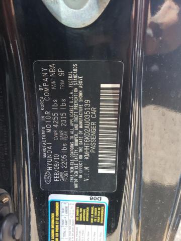 Photo 10 from auction – 2010 HYUNDAI GENESIS with VIN KMHHT6KD2AU035139