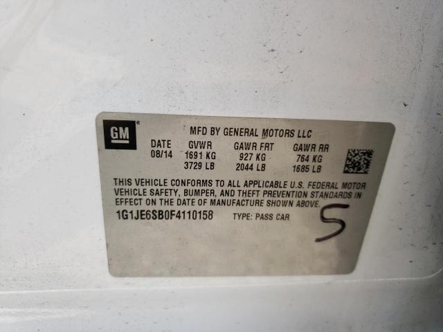 Photo 10 from auction – 2015 CHEVROLET SONIC LTZ with VIN 1G1JE6SB0F4110158