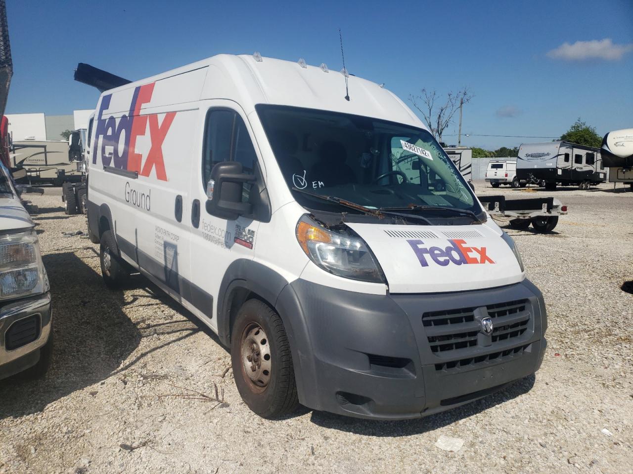 RAM PROMASTER 2016 with VIN 3C6URVJG3GE116267 - Photo from auction