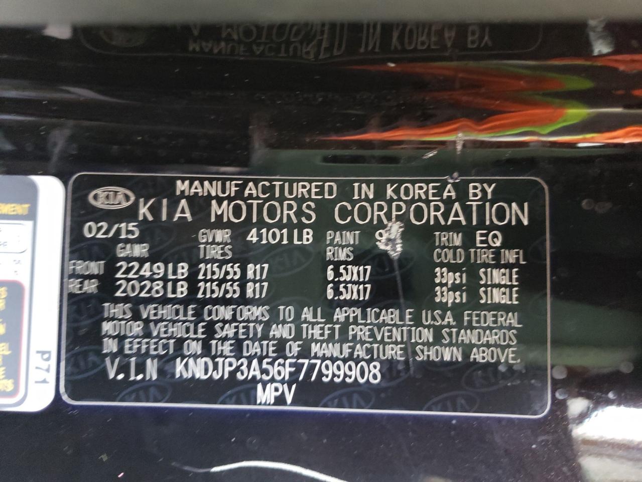 Photo 10 from auction – 2015 KIA SOUL + with VIN KNDJP3A56F7799908