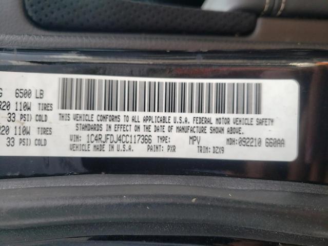 Foto 10 de la subasta – 2012 JEEP GRAND CHER con VIN 1C4RJFDJ4CC117366