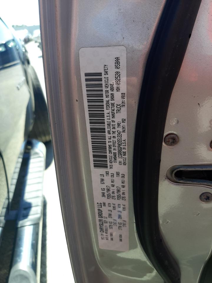 Photo 10 from auction – 2013 RAM 1500 SLT with VIN 1C6RR6GP0DS512247