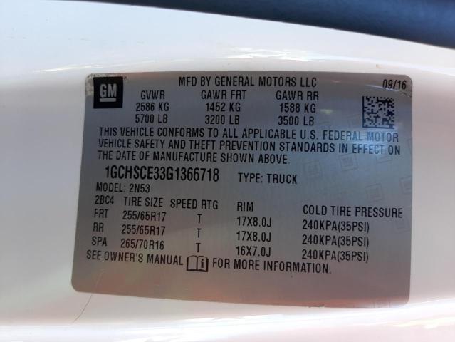 Photo 10 from auction – 2016 CHEVROLET COLORADO L with VIN 1GCHSCE33G1366718