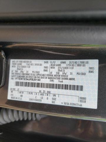 Photo 10 from auction – 2018 FORD F150 SUPER with VIN 1FTEW1E54JFB20140
