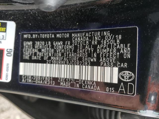 Photo 10 from auction – 2018 TOYOTA COROLLA L with VIN 2T1BURHE9JC082383