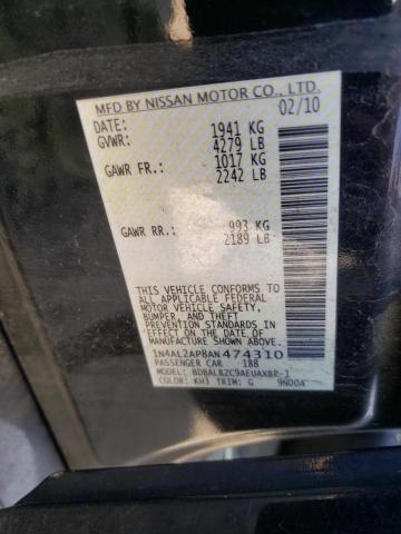 Photo 10 from auction – 2010 NISSAN ALTIMA BAS with VIN 1N4AL2AP8AN474310