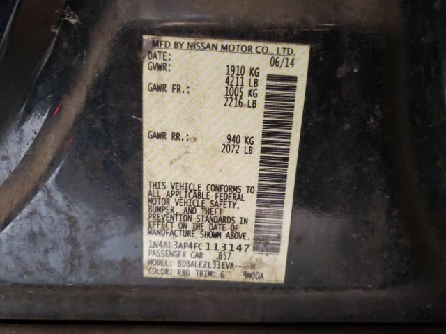 Photo 10 from auction – 2015 NISSAN ALTIMA 2.5 with VIN 1N4AL3AP4FC113147