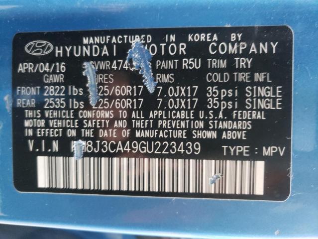 Photo 10 from auction – 2016 HYUNDAI TUCSON LIM with VIN KM8J3CA49GU223439