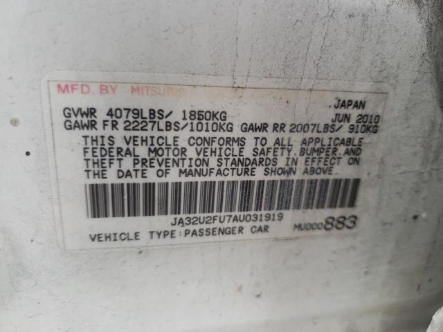Photo 10 from auction – 2010 MITSUBISHI LANCER ES/ with VIN JA32U2FU7AU031919