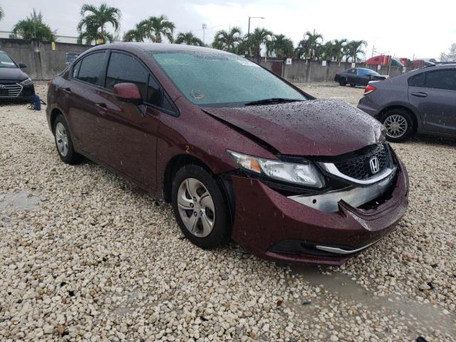 HONDA CIVIC LX 2013 with VIN 19XFB2F56DE252805 - Photo from auction