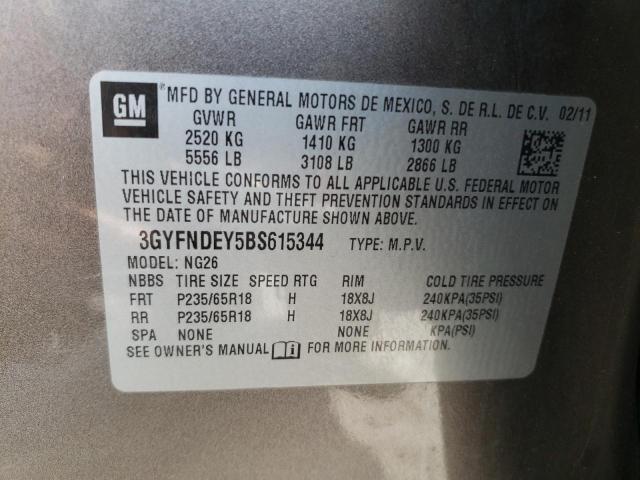 Photo 10 from auction – 2011 CADILLAC SRX LUXURY with VIN 3GYFNDEY5BS615344